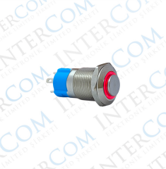 12MM KALICILI LEDLİ METAL BUTON - 1NO - IP67
