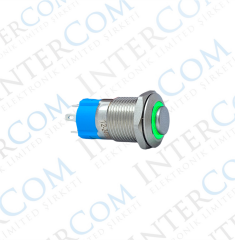 12MM KALICILI LEDLİ METAL BUTON - 1NO - IP67