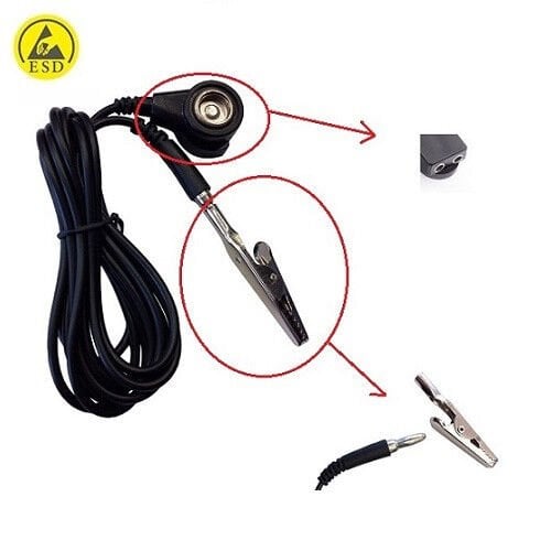 Antistatik ESD Masa Kaplaması Topraklama Kablosu Banana Uçlu