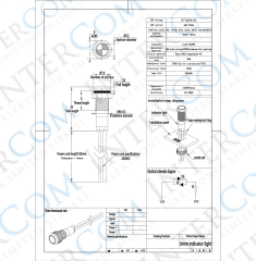 D6S 6MM METAL KABLOLU SİNYAL LAMBASI 12-24V