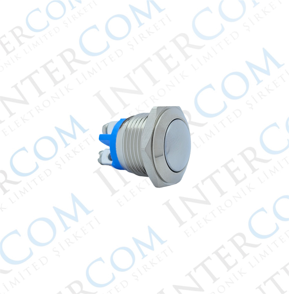 E40B 16MM METAL IŞIKSIZ YAYLI BUTON - BOMBE - 1 NO - IP67