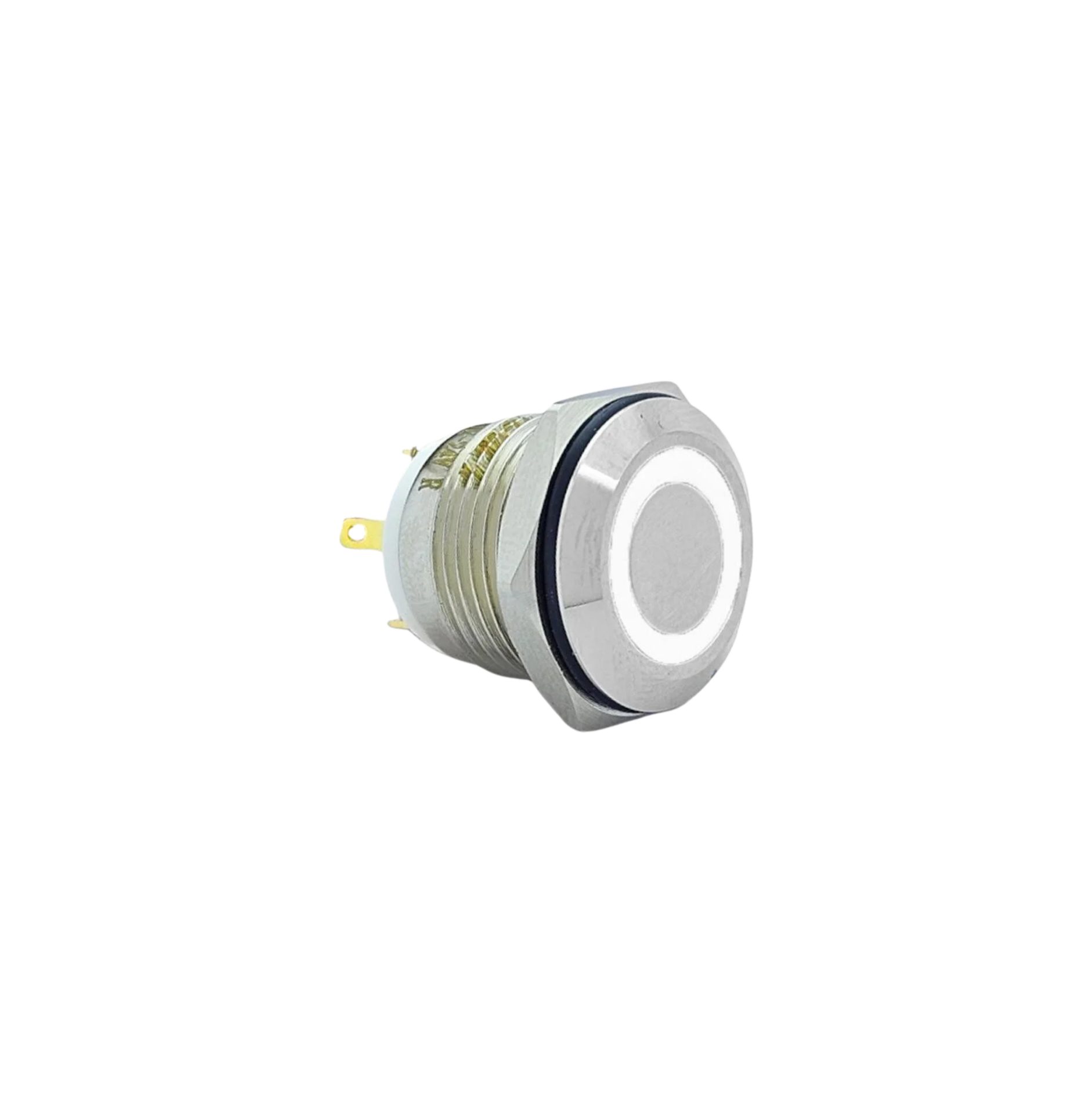 E39 16MM METAL BUTON YAYLI 12-24V BEYAZ LED 1NO