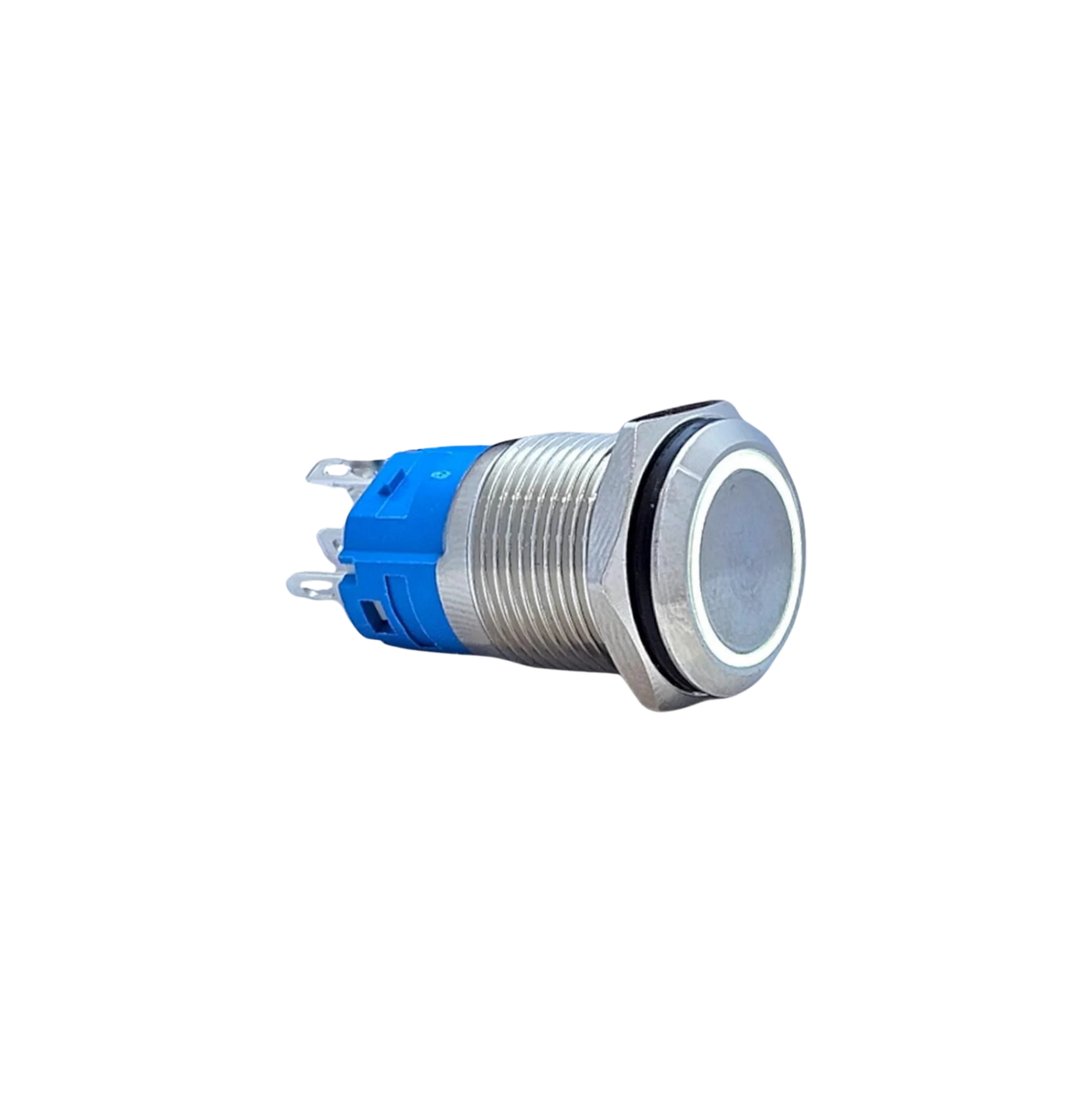 E39-1 16MM METAL BUTON YAYLI 12-24V BEYAZ LED 1NO/1NC