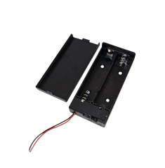 18650 İkili Pil Yuvası Kapaklı Swiçli