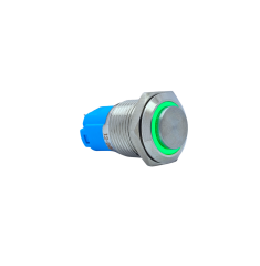 E20 16MM METAL BUTON KALICILI 12-24V YEŞİL LED 1NO/1NC