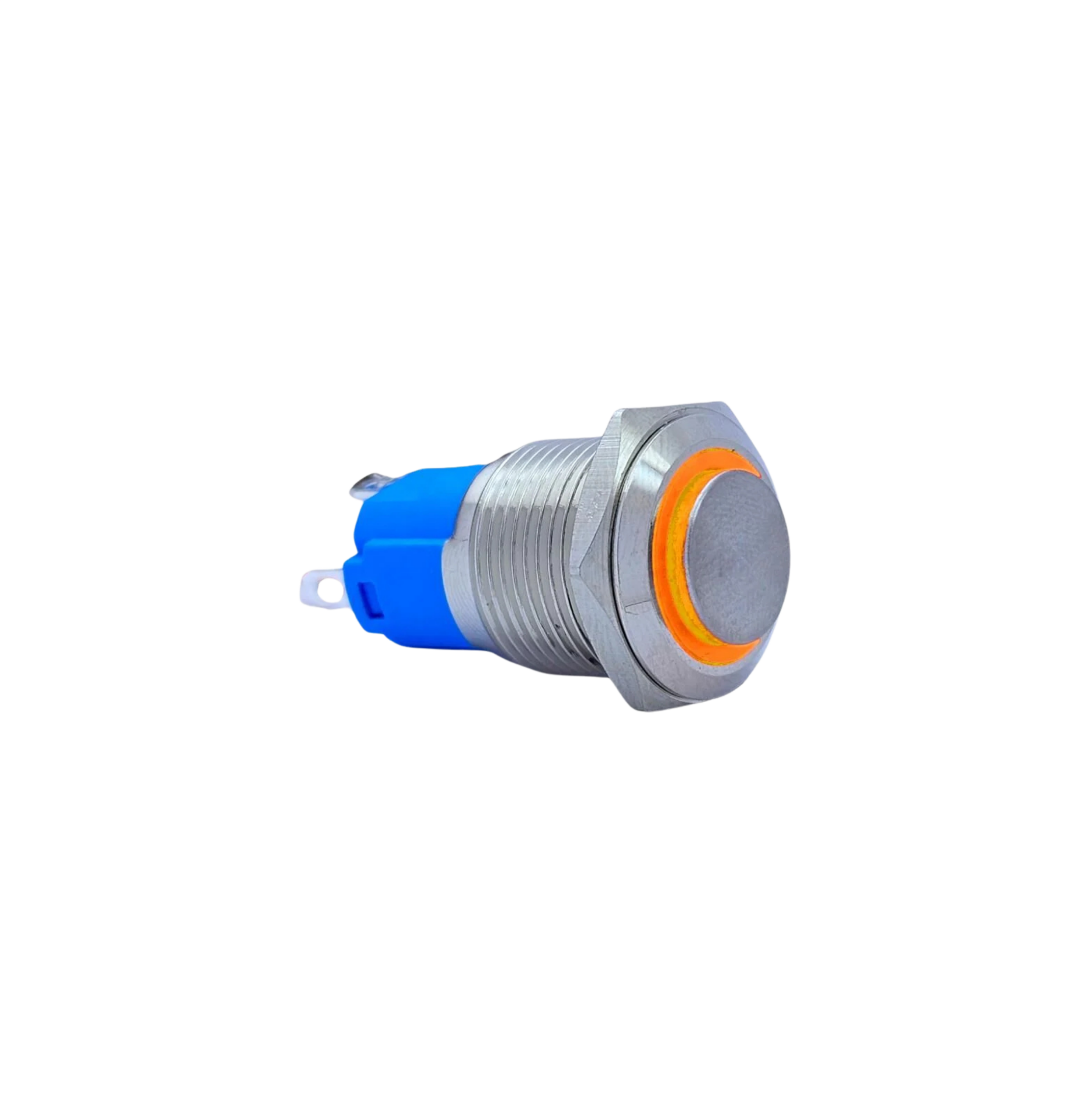 E23 16MM METAL BUTON KALICILI 12-24V TURUNCU LED 1NO/1NC