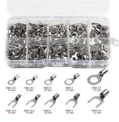 IC-274E-2 KUTULU HALKA VE ÇATAL TİP İZOLESİZ KABLO TERMİNALİ SETİ 320 PARÇA 5 BOY