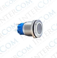 E59 19MM METAL BUTON YAYLI 12-24V BEYAZ LED 1NO/1NC