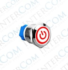 E1T 19MM METAL BUTON KALICILI 12-24V KIRMIZI LED 1NO/1NC