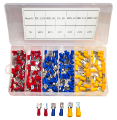 IC-274F KUTULU İZOLELİ FASTON TİP DİŞİ ERKEK KABLO UCU SETİ 200 PARÇA