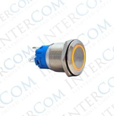 E48 19MM METAL BUTON KALICILI 12-24V TURUNCU LED 1NO/1NC