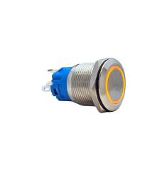 E48 19MM METAL BUTON KALICILI 12-24V TURUNCU LED 1NO/1NC