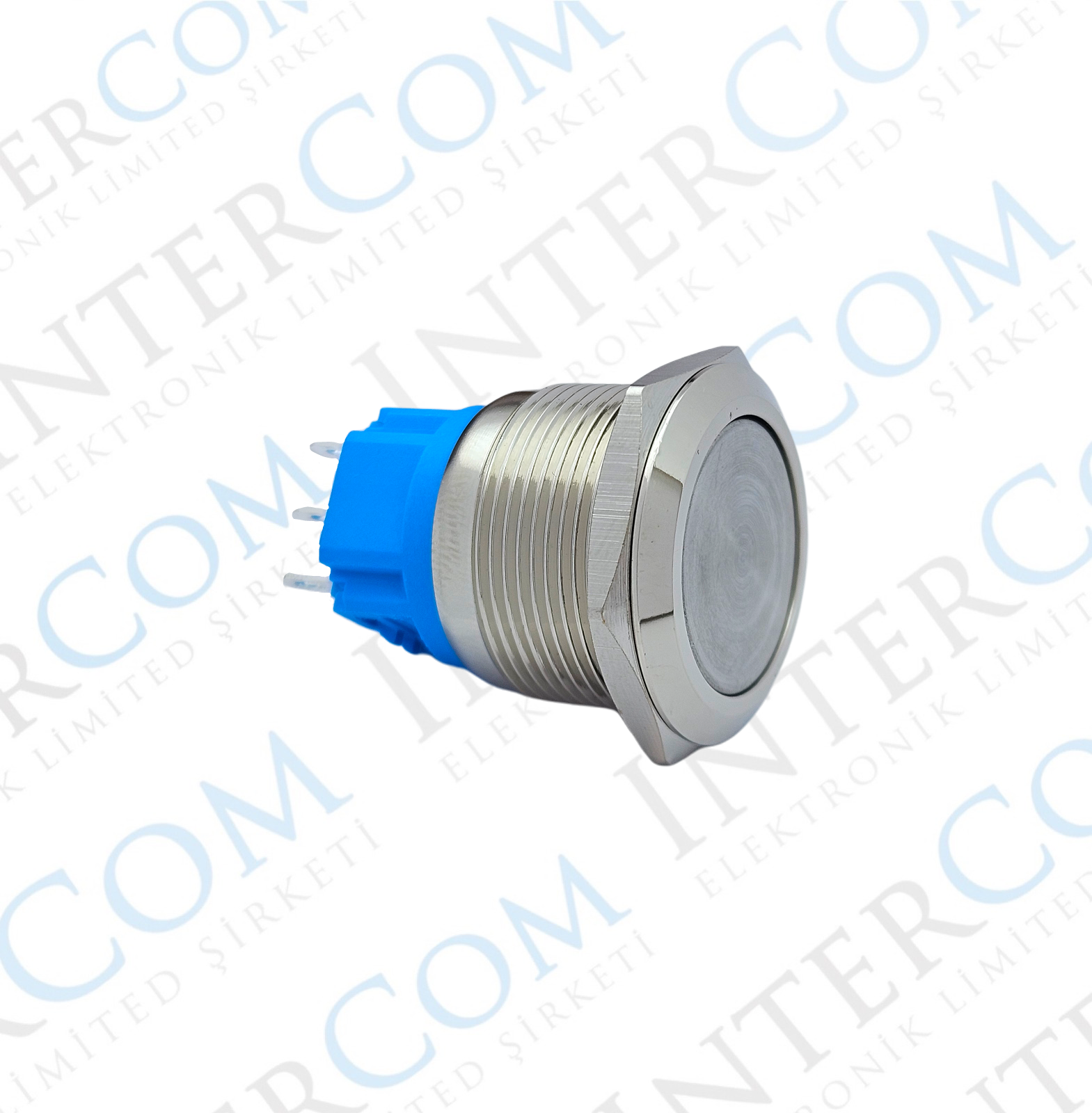 E89-1 22MM METAL BUTON YAYLI DÜZ 1NO/1NC