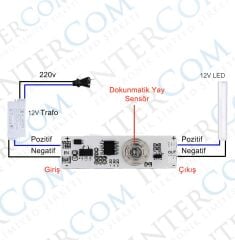 TOUCH SWITCH DOKUNMATİK AÇ-KAPA KART TİPİ