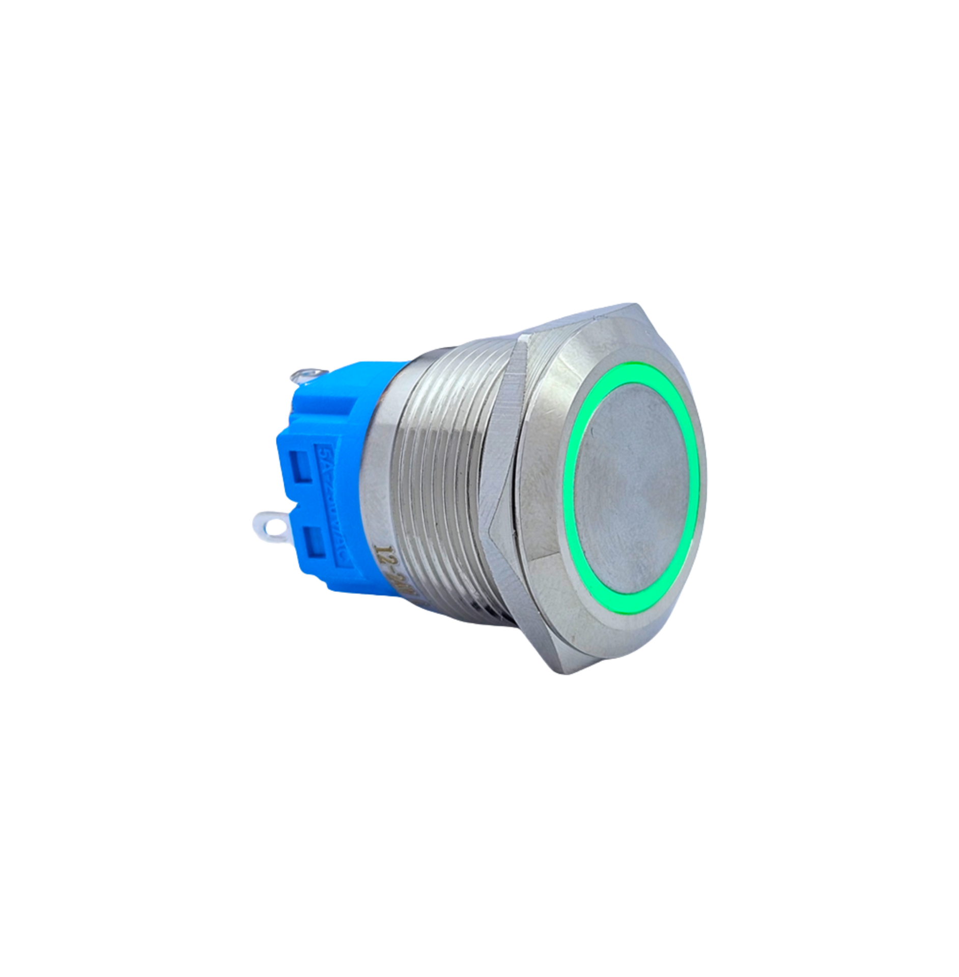 E70 22MM METAL BUTON YAYLI 12-24V YEŞİL LED 1NO/1NC