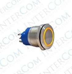 E75 22MM METAL BUTON YAYLI 12-24V TURUNCU LED 1NO/1NC
