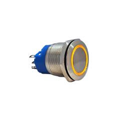 E75 22MM METAL BUTON YAYLI 12-24V TURUNCU LED 1NO/1NC