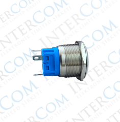E72 22MM METAL BUTON KALICILI 12-24V KIRMIZI LED 1NO/1NC