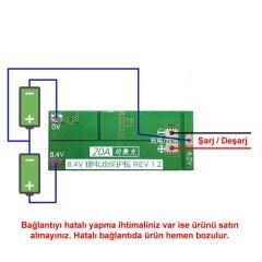 BMS 2S 20A Balans Koruma Kartı
