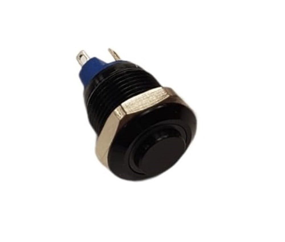 12mm Metal MAVİ Led'li Yaylı Buton IP67