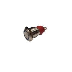 16MM METAL BUTON YAYLI MAVİ LED 12V 10AMPER 4P