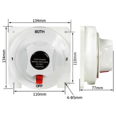 IC-275B AKÜ ŞALTERİ 175A 3P 1+2 ÇİFT DEVRELİ 133MM