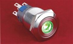 19mm Metal NOKTA Led'li Yaylı 220v Buton IP67 LAS1-GQ-11D