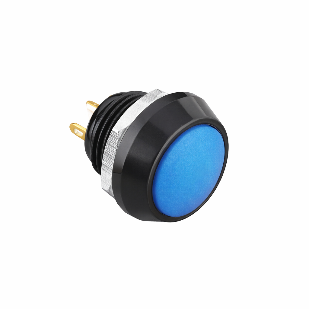 GQ12B-10J-A 12mm Aluminyum/plastik Yaylı Buton IP65