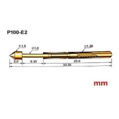 Pogo Pin P100-E2 100 Adet