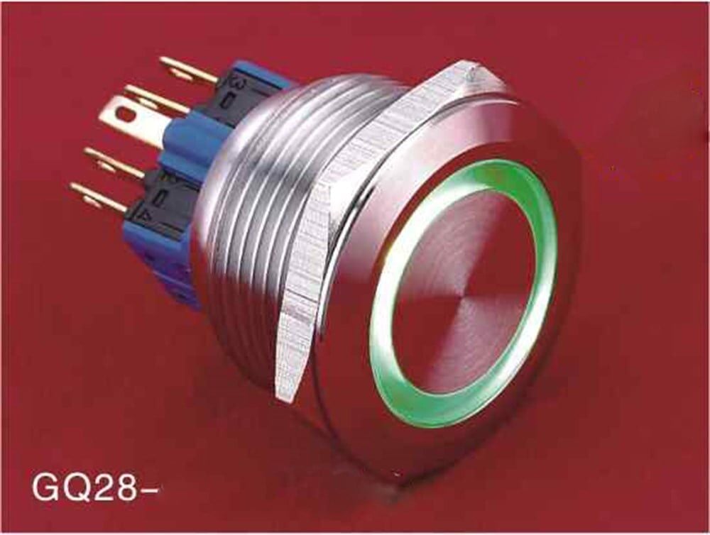 GQ28-11E 28mm Metal Led'li Yaylı Buton