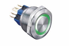 GQ28-11E 28mm Metal Led'li Yaylı Buton