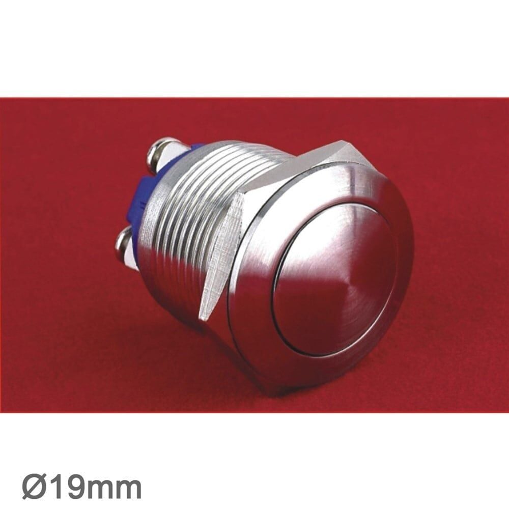 NO61 GQ19B-10-N 19mm Metal Yaylı Buton IP65 Bombeli