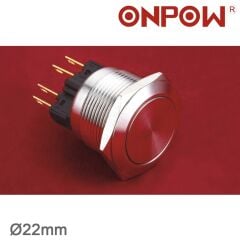 NO89 GQ22-11 22mm Metal Yaylı Buton IP65