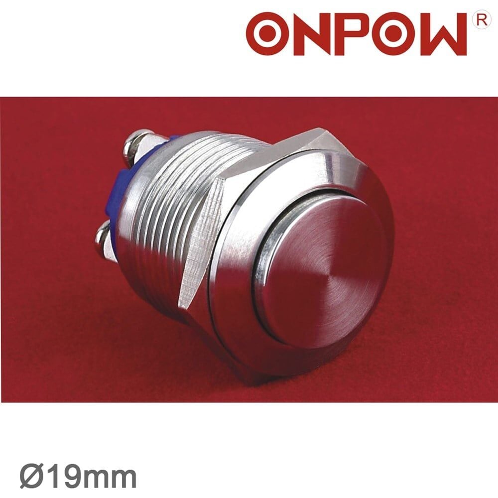 NO97 GQ19H-10-N 19mm Metal Yaylı Buton Yüksek IP65