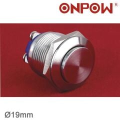 NO97 GQ19H-10-N 19mm Metal Yaylı Buton Yüksek IP65