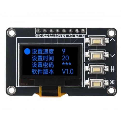 0.96 Butonlu 128x64 Oled Lcd Mavi