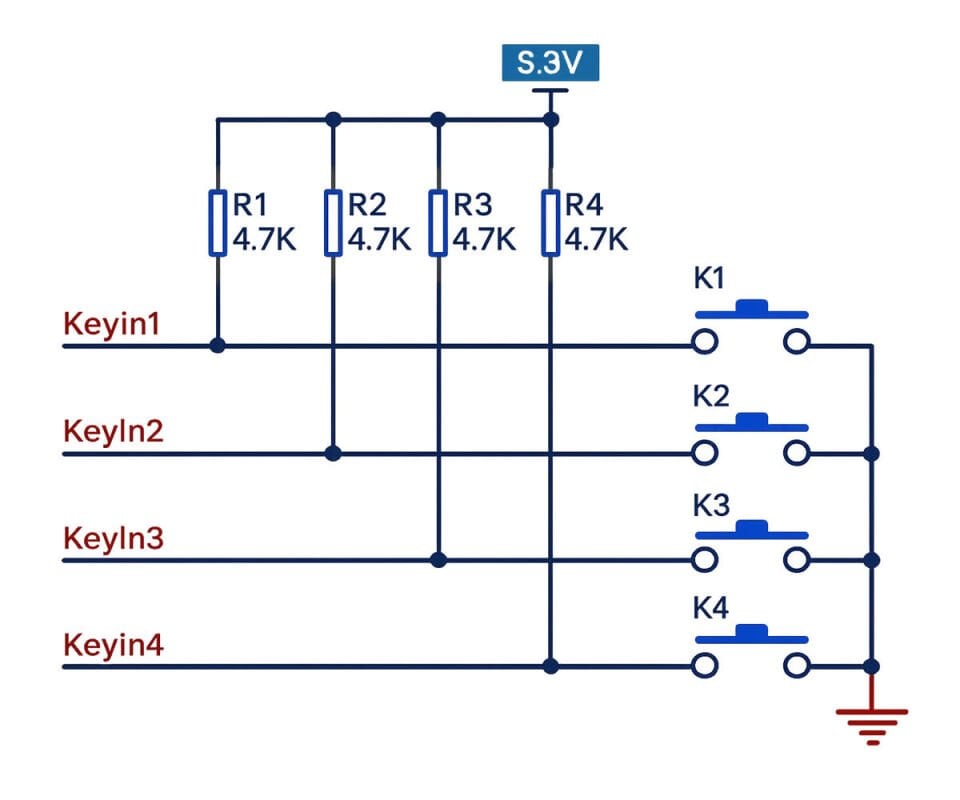 0.96 Butonlu 128x64 Oled Lcd Mavi