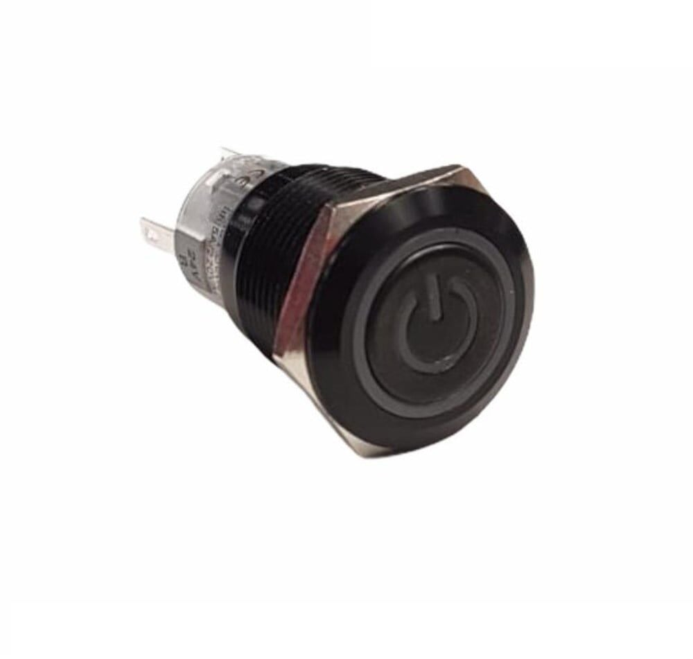 19mm Metal ''POWER'' Led'li Kalıcı Buton IP67 LAS1-AGQ-11Z-ET/R