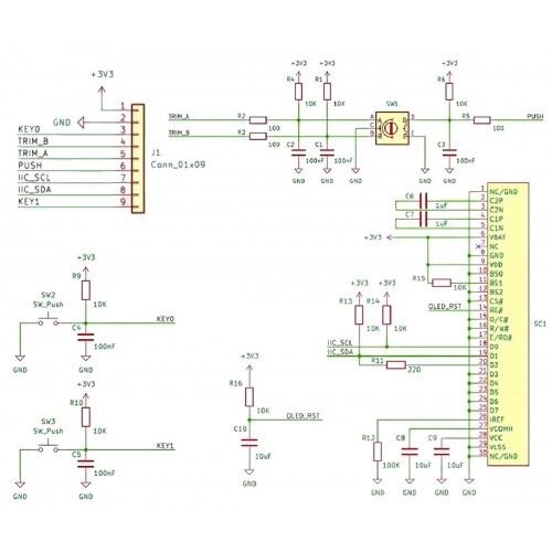 1.3 Beyaz Oled Enkoder 2x Buton