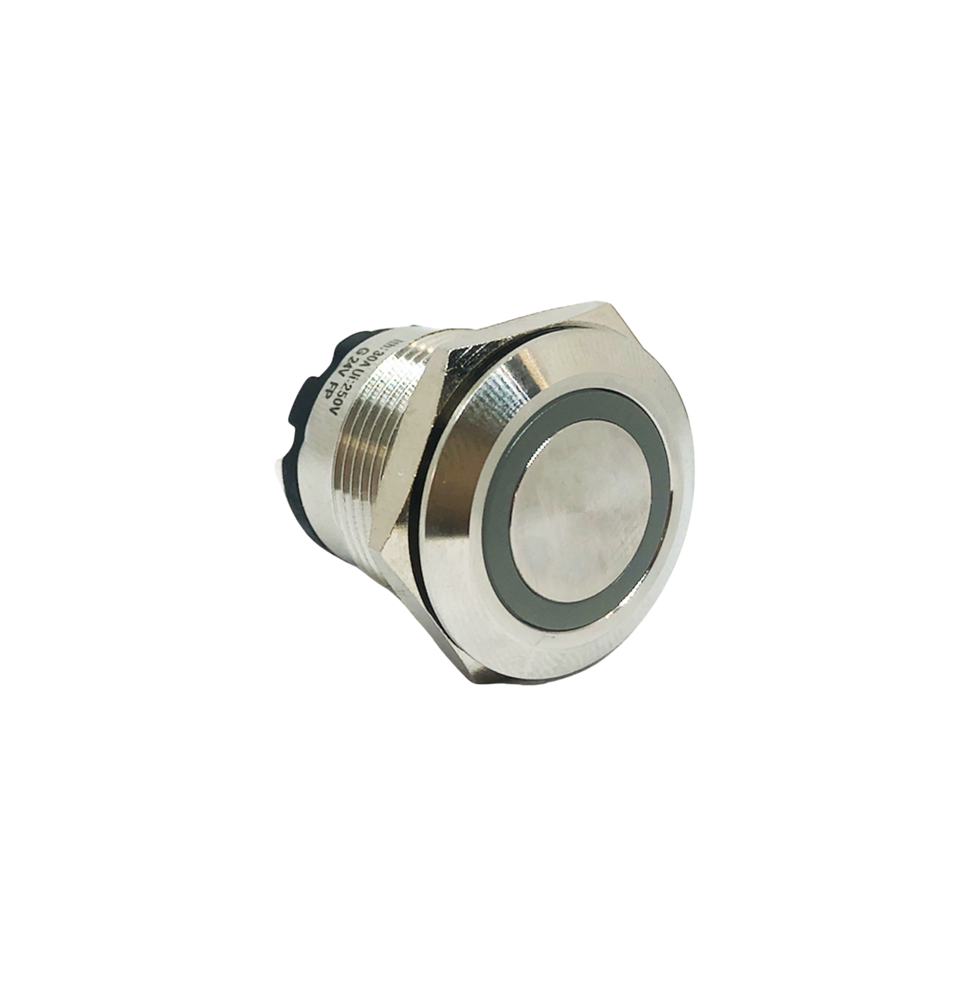 ONPOW6219F - 19mm Kalıcı Yeşil Led'li 24v Paslanmaz Çelik - 1NO IP67