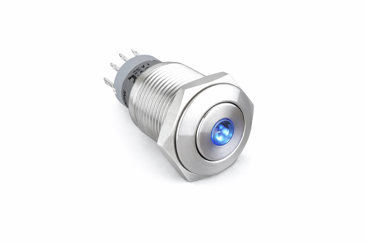 16mm Metal NOKTA Led'li Kalıcı Buton IP67 LAS2-GQH-11ZD