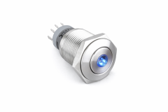 16mm Metal NOKTA Led'li Kalıcı Buton IP67 LAS2-GQH-11ZD