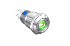 19mm Metal NOKTA Led'li Kalıcı Buton IP67 LAS1-AGQ-11ZD