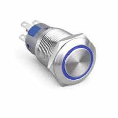 LAS1-AGQ-11ZE 19mm Metal Led'li Buton Anahtarlı IP67