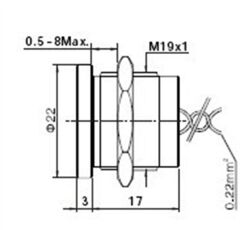19mm Metal Piezo Buton Dokunmatik IP68