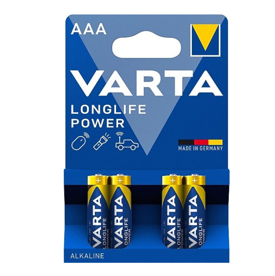Varta Longlife Power Alkalin İnce Kalem Pil 4xAAA