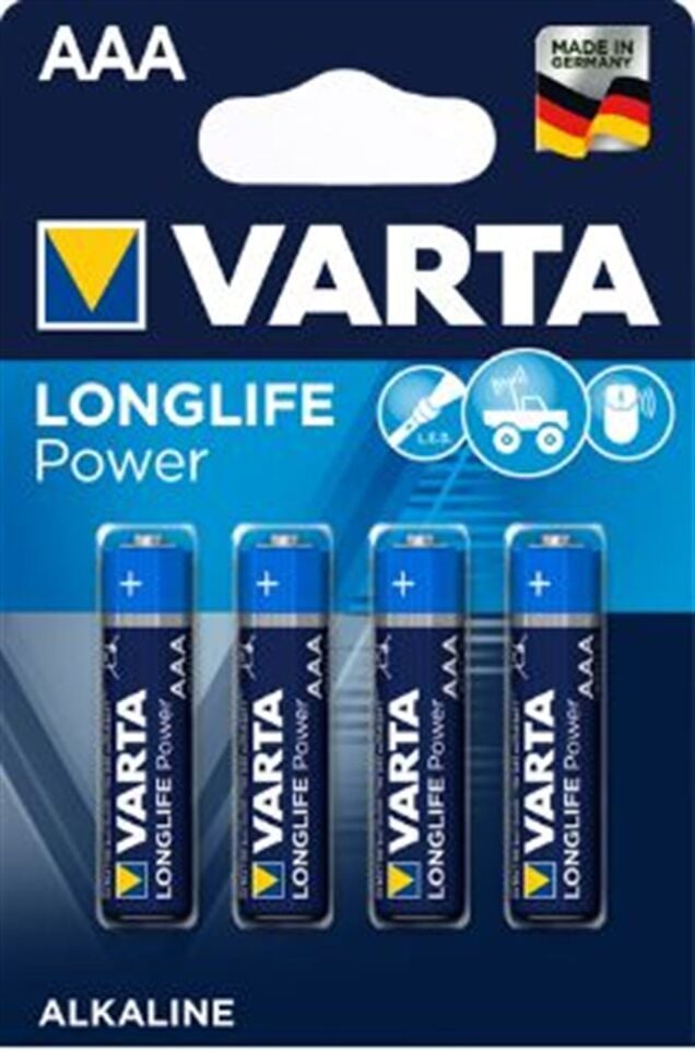 Varta Longlife Power Alkalin İnce Kalem Pil 4xAAA