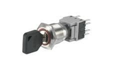 NO95-1 Las1-bgq-22y-21r 19mm Metal Anahtarlı Switch 0-I IP65