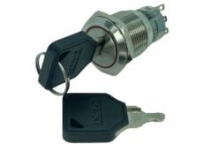 NO95 LAS1-AGQ-11Y-21 19mm Metal Anahtarlı Switch 0-I IP65