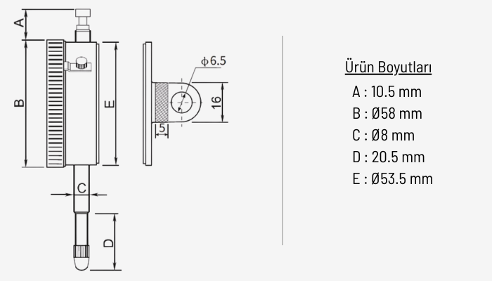 Dasqua 5111-1005 Kulaklı Analog Komparatör Saati
